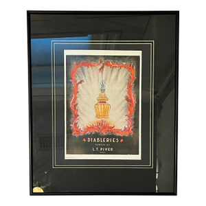 Vintage Diableries Perfume Ad From France - Framed