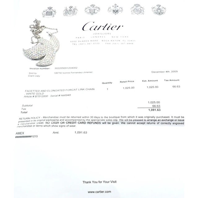 1990s Cartier Colombe De La Paix Dove of Peace Diamond White Gold Pendant Necklace For Sale - Image 16 of 16