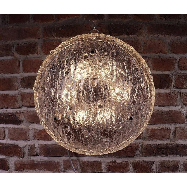 German Doria Flush Mount in Ice Glass, 1960 For Sale - Image 4 of 7