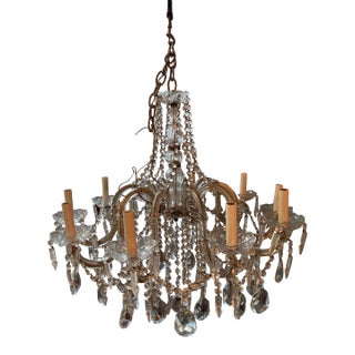Mid-20th Century French/Baccarat Style Maria Theresa Chandelier. For Sale