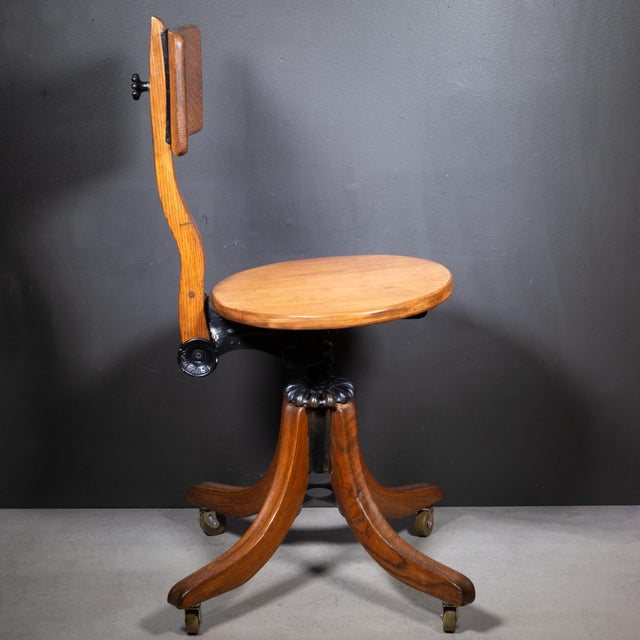 Heywood-Wakefield 19th C. Heywood Brothers & Wakefield Company Stenographer's Chair c.1897 For Sale - Image 4 of 9