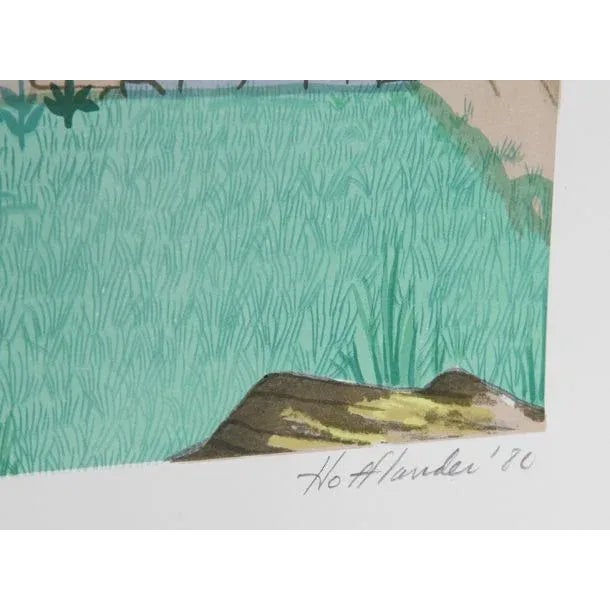 Artist: Jack Hofflander, American (1920 - 2003) Title: Barn in Stockport, New York Year: 1980 Medium: Serigraph, signed...