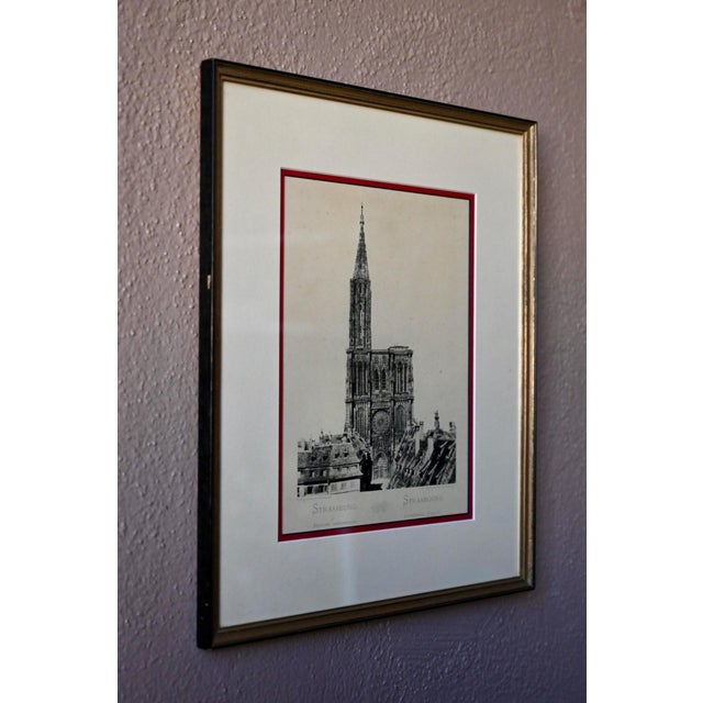 Julius Manias, Notre-Dame de Strasbourg, 1910, Antique Phototype For Sale - Image 5 of 8
