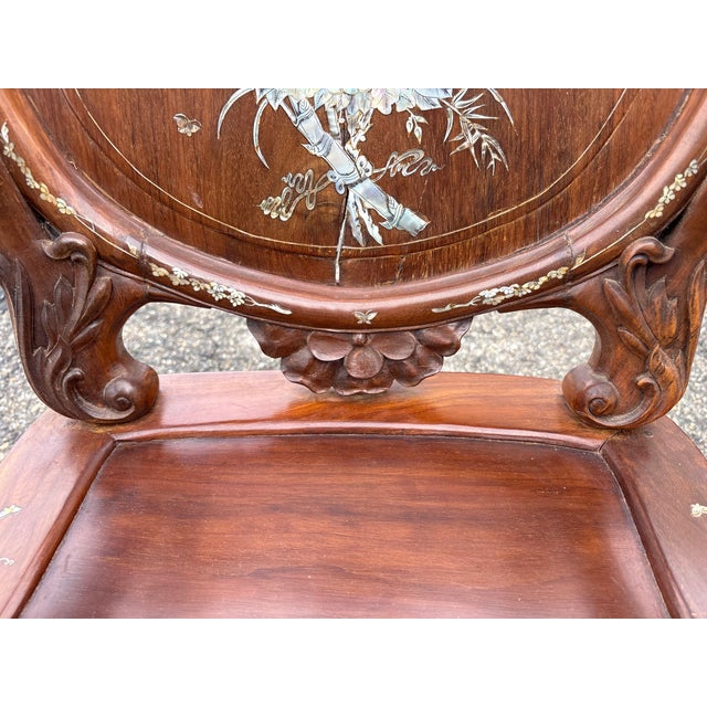 1970s Pair of Inlay Arm Chairs For Sale - Image 9 of 18