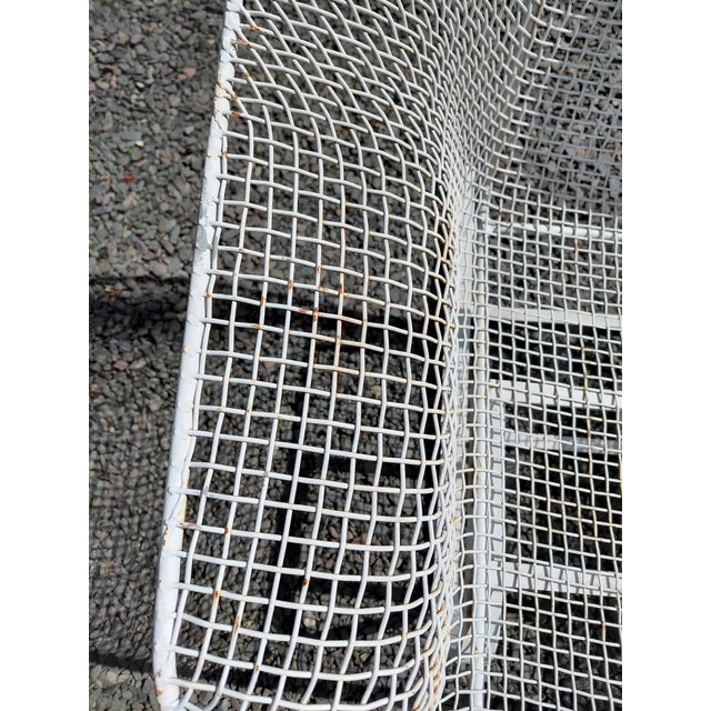 White 1950s Woodard Sculptura Spring Lounge Chair Unmarked For Sale - Image 8 of 8