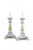 Hand-Painted Ceramic Candlesticks with Heraldic Floral Decoration, 1910s, Set of 2 For Sale - Image 11 of 12