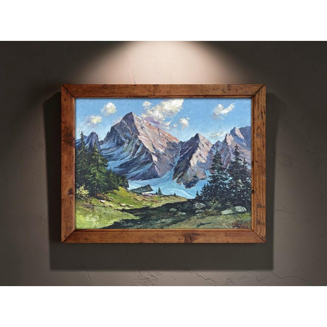 Anton Dembinski, Alpine Landscape, 20th Century, 1920s, Oil Painting For Sale - Image 13 of 16