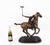 Polo Player Galloping Horse Sculpture, 20th Century, Bronze For Sale - Image 12 of 14