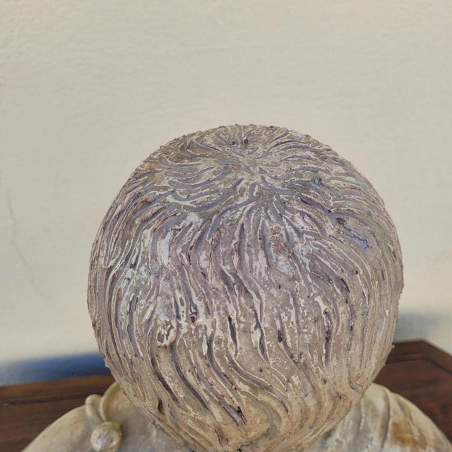 Cream Italian School, Socrates Bust, 1800s, Terracotta For Sale - Image 8 of 18