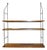 Vintage String Shelf in Walnut, 1960s For Sale
