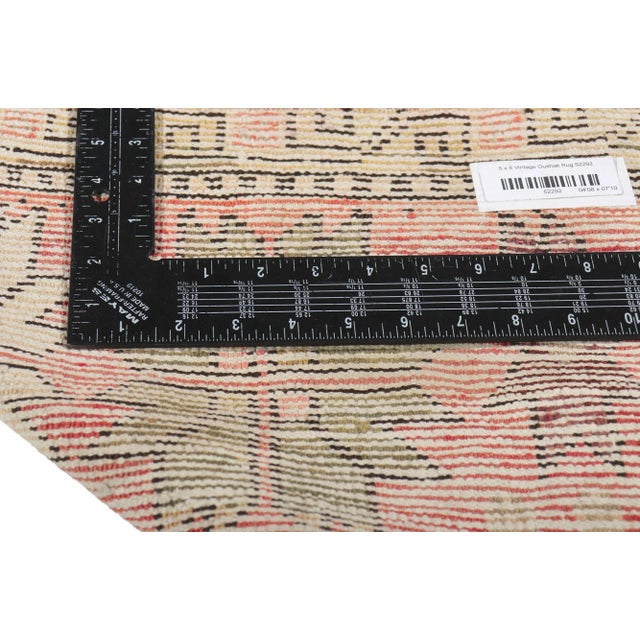 Light Yellow Mid 20th Century Vintage Turkish Oushak Rug - 04'08 X 07'10 For Sale - Image 8 of 11