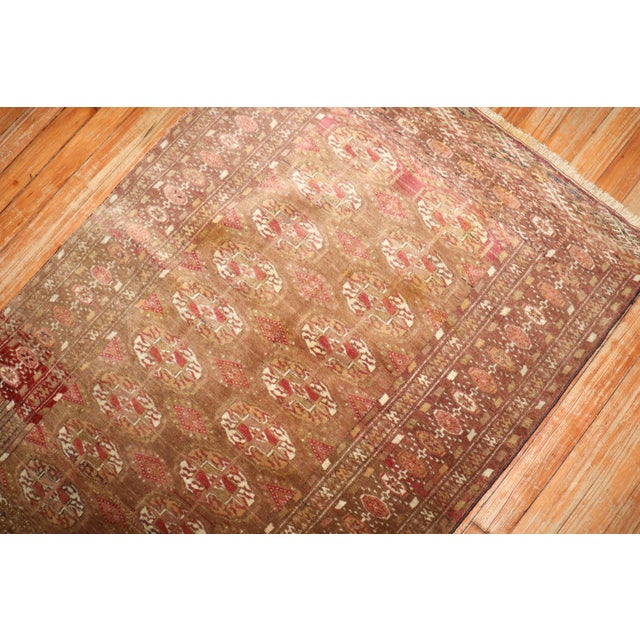 Asian Antique Zabihi Collection Tribal Turkeman Rug - 2'9" x 4' For Sale - Image 3 of 9