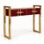 Italian Console Table in Burgundy Red Murano Glass and Brass from Justfurnituress SRL For Sale - Image 4 of 10