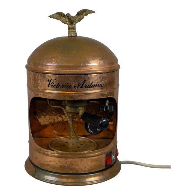Espresso Machine in Hammered Copper from Victoria Arduino, 1960s For Sale