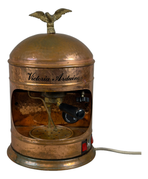 Espresso Machine in Hammered Copper from Victoria Arduino, 1960s