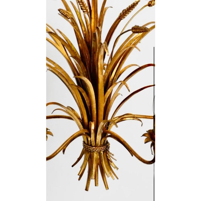 Floral Gilt 5-Light Chandelier from Hans Kögl, 1970s, Set of 2 For Sale - Image 4 of 12