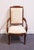 Traditional Bernhardt Furniture Traditional Neoclassical Revival Mahogany Toned Upholstered Dining Arm Chair For Sale - Image 3 of 10