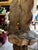 Brown Vintage Wooden Hand Carved Sculptural Lion Plant Stand, Signed For Sale - Image 8 of 9