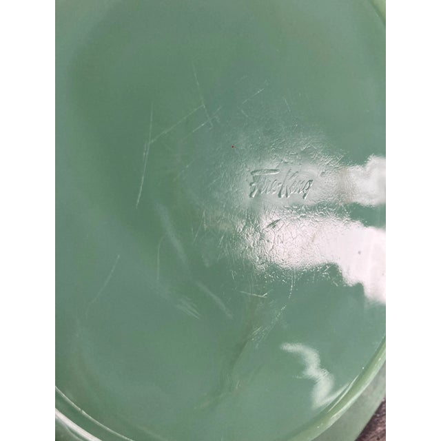 American 1940s FireKing Jadeite 3 Piece Place Settings- Jane Ray Pattern For Sale - Image 3 of 6