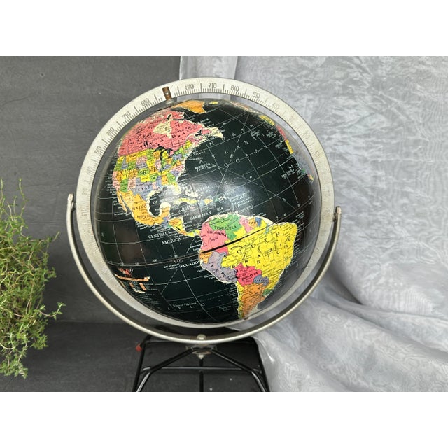 Replogle Black Ocean Starlight World Globe | Chairish