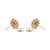 Green 1.08ct Round Emerald & Diamond Halo Cluster Stud Earrings in 14k Yellow Gold- A Pair For Sale - Image 8 of 15