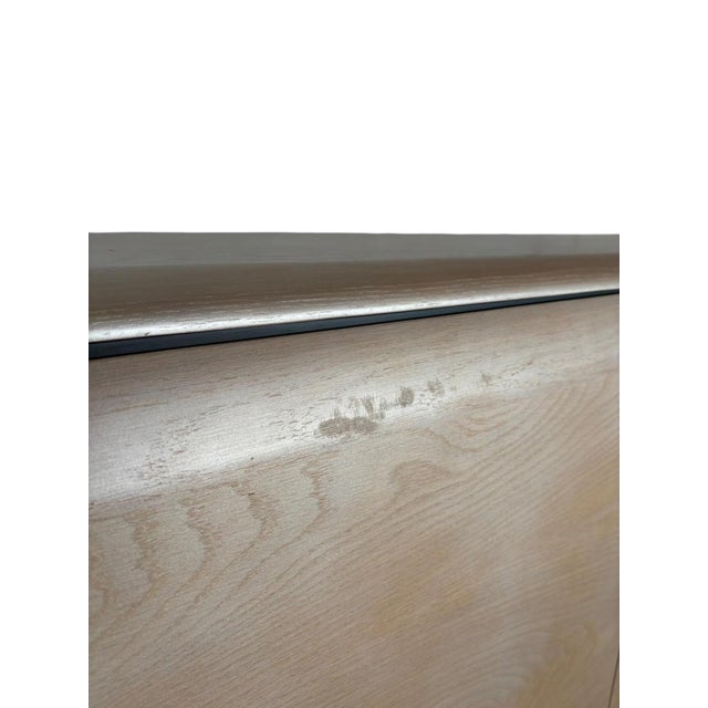 Wood Contemporary Bleached Oak Credenza For Sale - Image 7 of 9