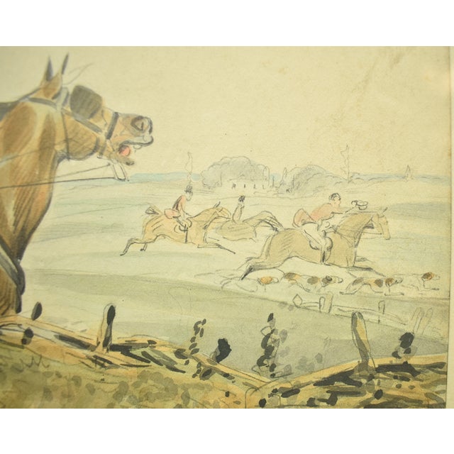 Paint Late 19th Century "Full Cry or Hunters in Harness" Watercolour by Henry Alken (1810-1894) For Sale - Image 7 of 9