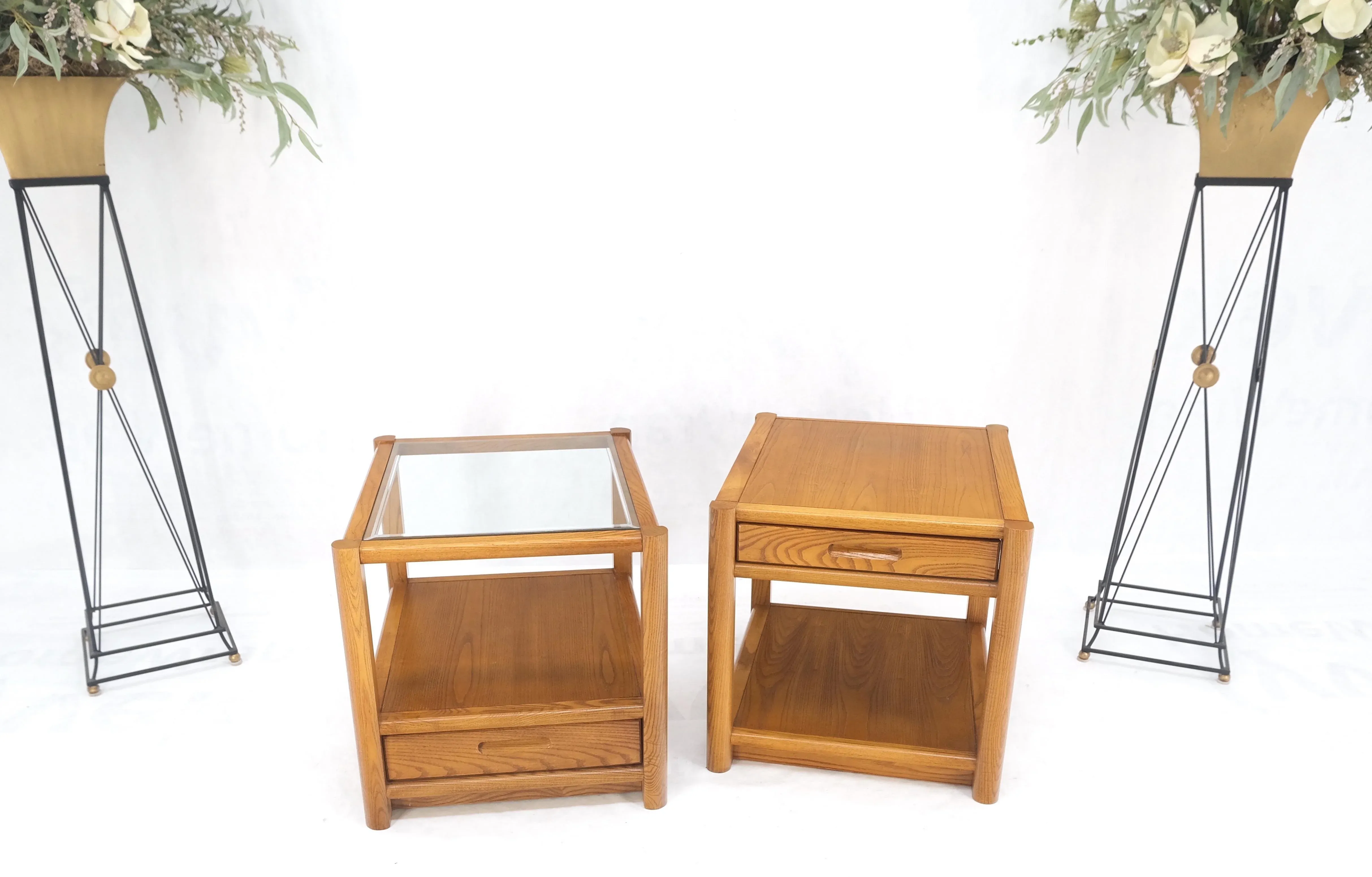 Quality Glass Top One Drawer Side End Tables Nightstands  display picture 1