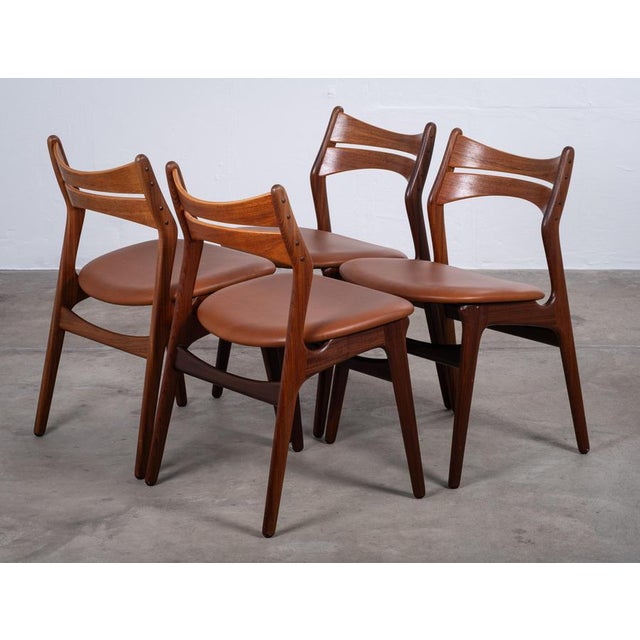 Gold Vintage Danish Dining Chairs in Teak by Erik Buch, 1960s, Set of 4 For Sale - Image 8 of 12