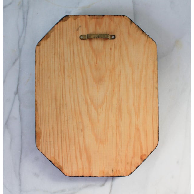 Brown Vintage Handmade Wood Wall Hanging Plaque Featuring a Deer in a Forest Setting For Sale - Image 8 of 8