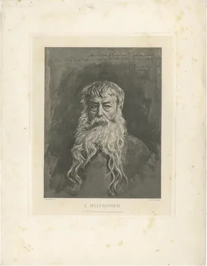Dujardin, Portrait of Jean-Louis-Ernest Meissonier, 1880, Print
