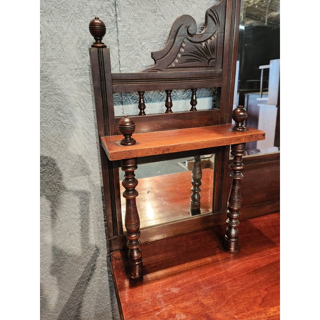 Antique English Edwardian Chiffonier Sideboard, Circa 1900's For Sale - Image 9 of 12