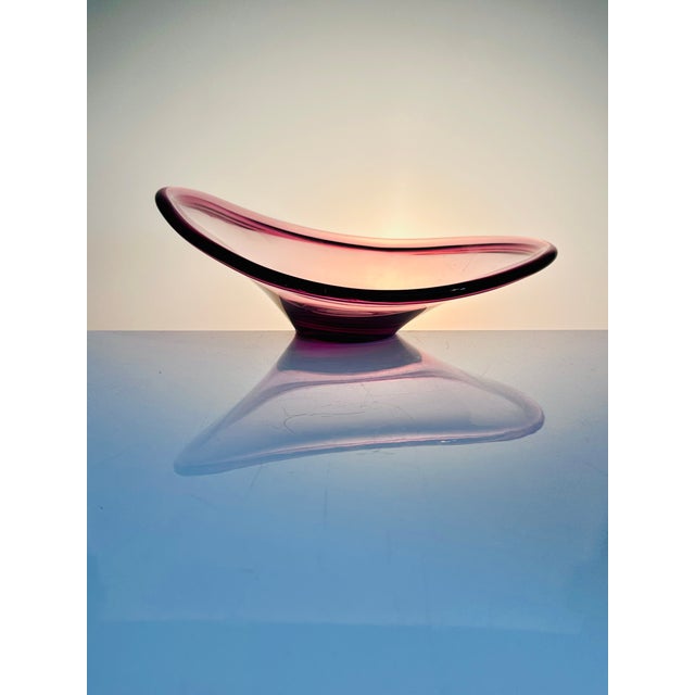 Sculptural Snits Bowl in Rose Gold Mouth-Blown Glass attributed to Lotte Petterson for Ikea, Sweden, 2000s For Sale - Image 3 of 11