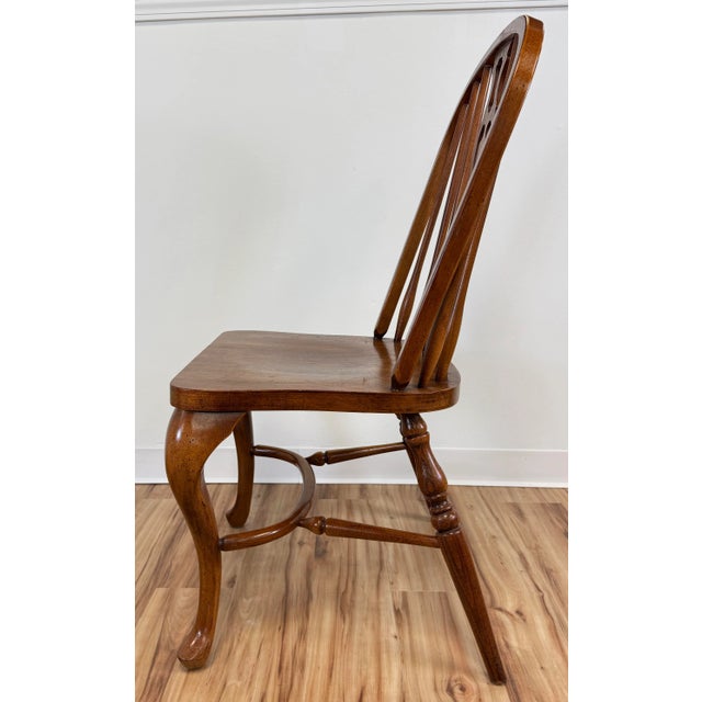 Vintage English Windsor Style Dining Chairs, Set of 8 For Sale - Image 4 of 12