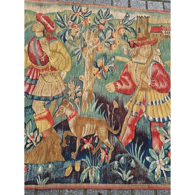 French Tapestry Screenprinted by Hand, 1970s For Sale - Image 4 of 18