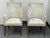 Design Plus Gallery presents a Pair of Custom Design Slope Chairs from Unknown Brand. This pair of upholstered accent...
