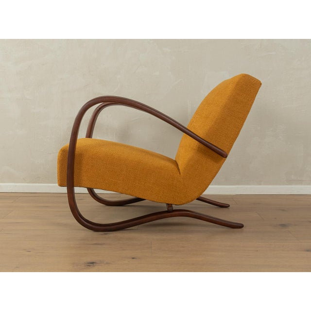 Maroon H-269 Lounge Chair by Jindrich Halabala, 1930s For Sale - Image 8 of 8