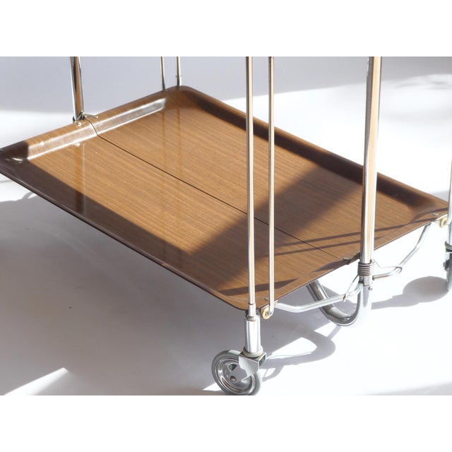 Metal Mid-Century German Bar Cart, 1960s For Sale - Image 7 of 8