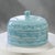 1950s Large Vintage Handcrafted Turquoise Glazed Ceramic Display Bell, 1950s For Sale - Image 5 of 9