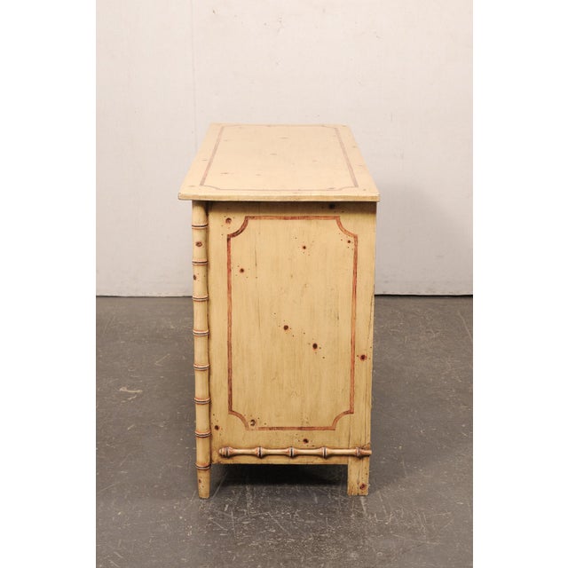 Early 20th Century English Sideboard W/ Faux Bamboo Trim For Sale - Image 12 of 12