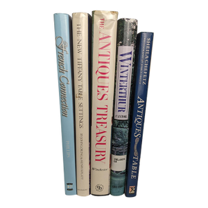 5 Vintage French & Tiffany Decorative Arts Books – Blue Cream Green Library