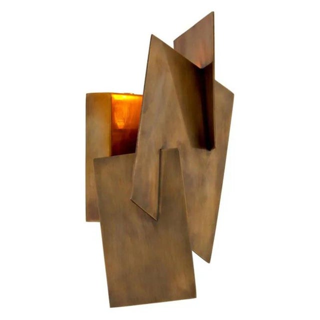 Vintage Wall Lamps in Brass Finish on Iron, Set of 2 For Sale - Image 4 of 7