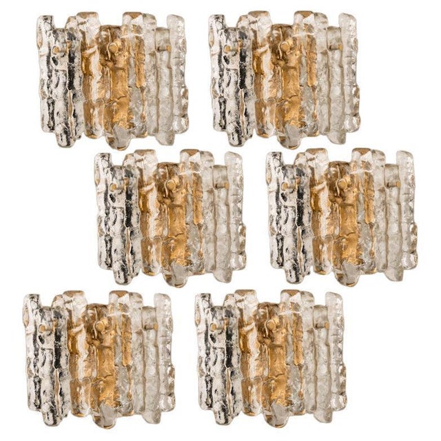 Vintage Ice Glass Wall Sconce by J.T. Kalmar, 1970s For Sale - Image 18 of 18