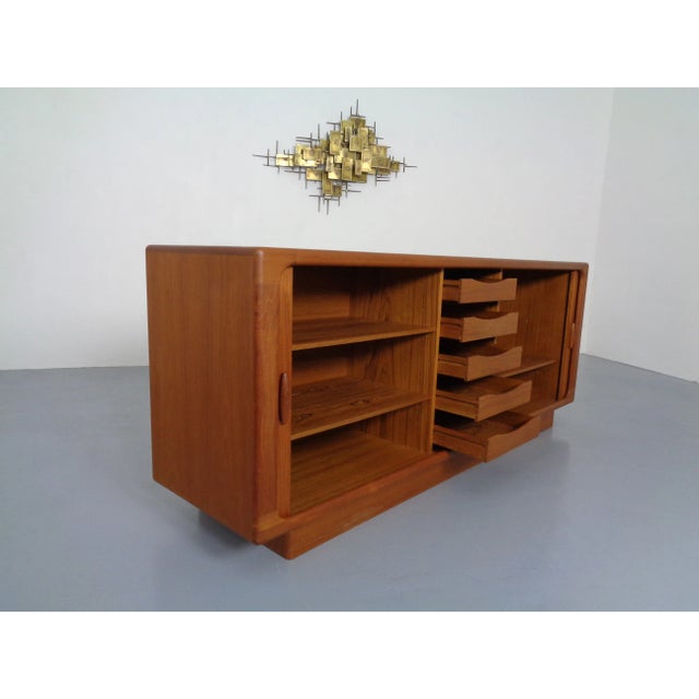 1960s Large Teak Tambour Sideboard from Dyrlund, 1960s For Sale - Image 5 of 17