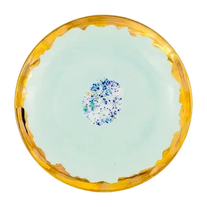 Set of 2 Dessert Coupe Plates Ø22 Emerald Drop Edge