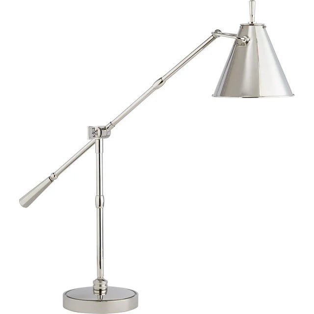 Modern Thomas O'Brien for Visual Comfort Signature Goodman Table Lamp in Polished Nickel For Sale - Image 3 of 4