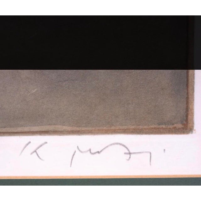 Mid-Century Modern 1970s Mid-Century Modern Kaiko Moti "Yellow Flowers" Original Signed Aquatint Etching — Framed For Sale - Image 3 of 7