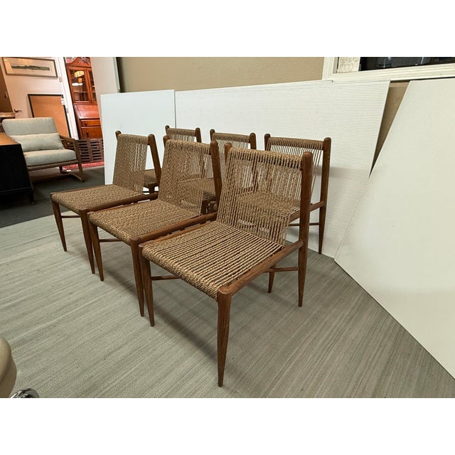 Contemporary Brownstone Montauk Dining Chairs, Set of Six For Sale - Image 3 of 12