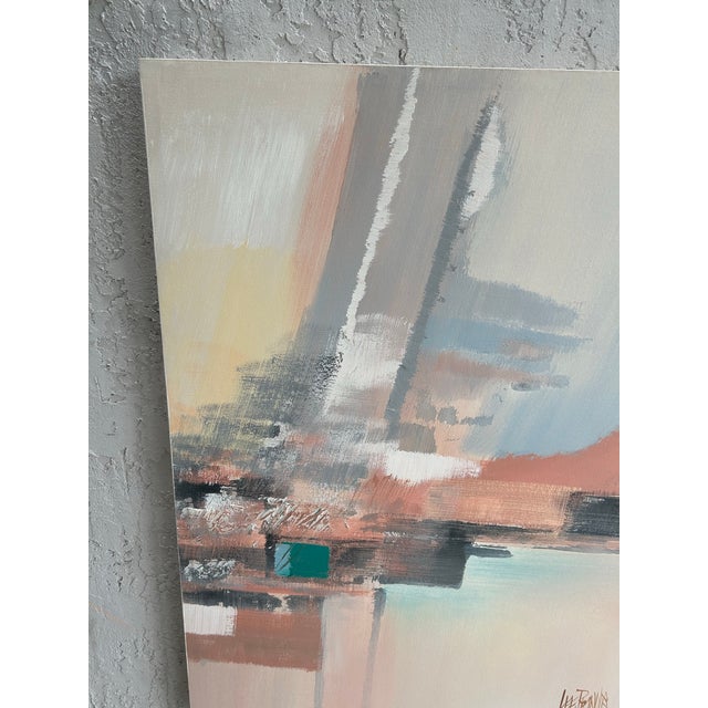 1990s Pair of Canvas Abstracts by Lee Reynolds For Sale In Miami - Image 6 of 12