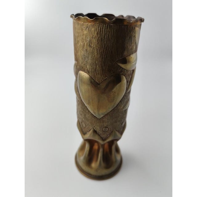 Mid-Century Modern Art Nouveau Brass Vase, 1890 For Sale - Image 3 of 9